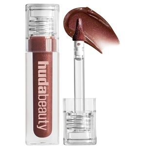 Huda Beauty Faux Filter Shimmer Lip Gloss Icy Nude Collection She Fire